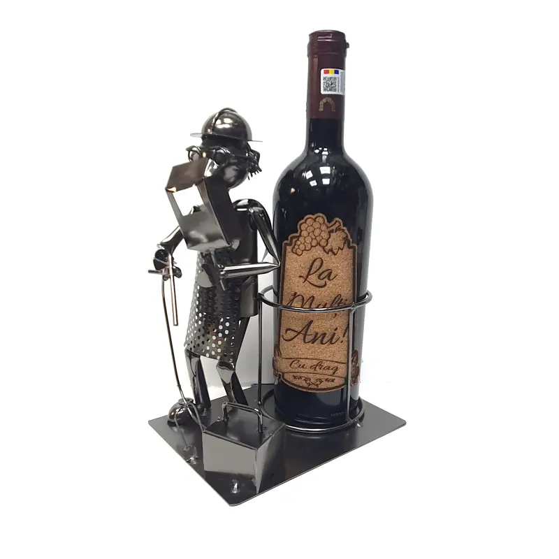 Sudor, suport din metal pentru sticla, 13x25 cm